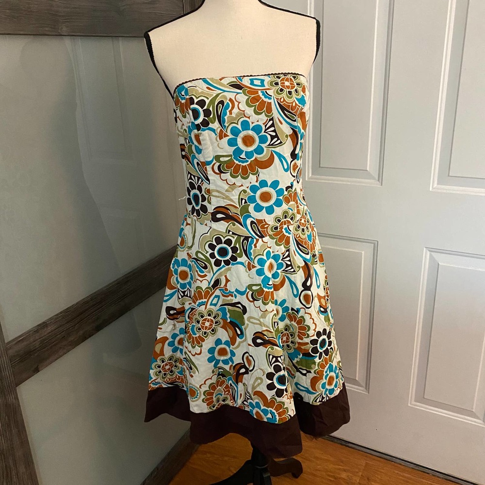 Teeze Me - Floral strapless dress